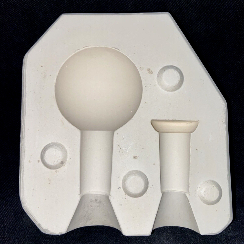 Duncan DM-2179 Ceramic Slip Mold Two Assorted Bottle Toppers Round / Flat