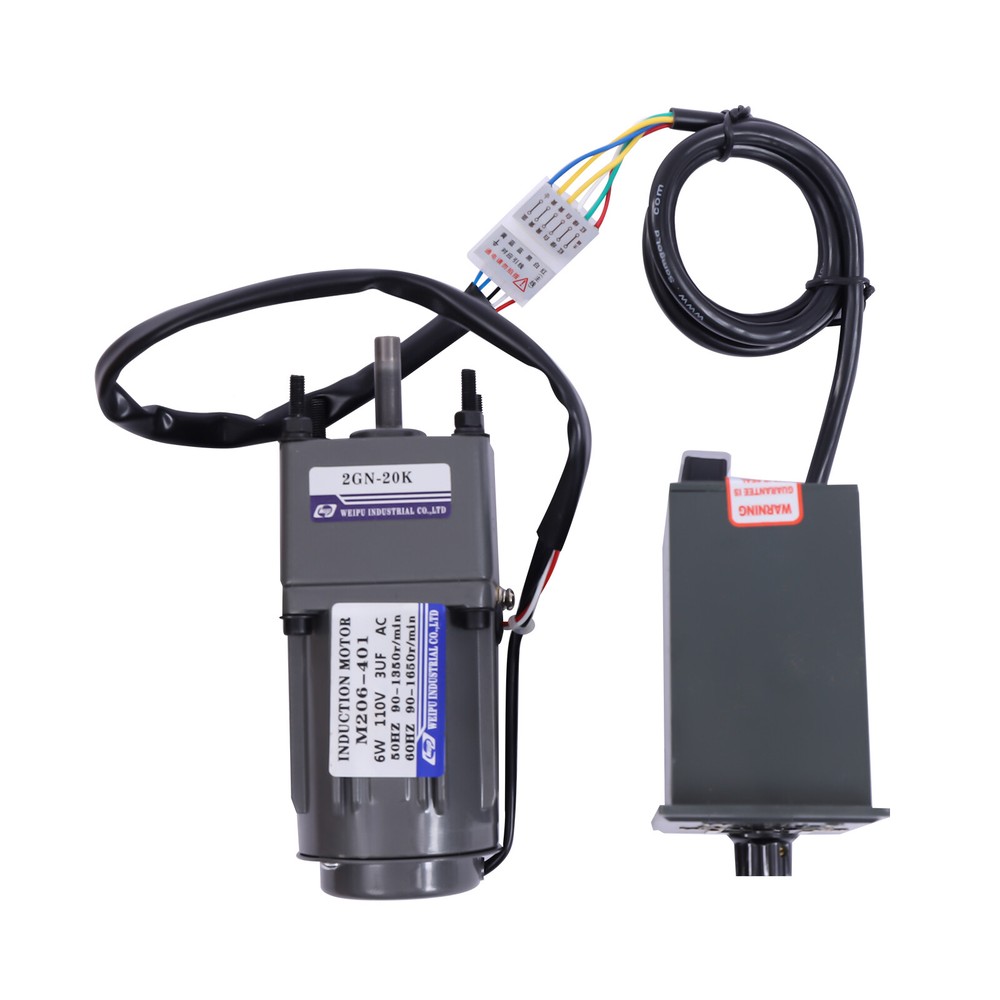 110V Gear Motor with Speed Controller Adjustable Speed Regulator (20K)