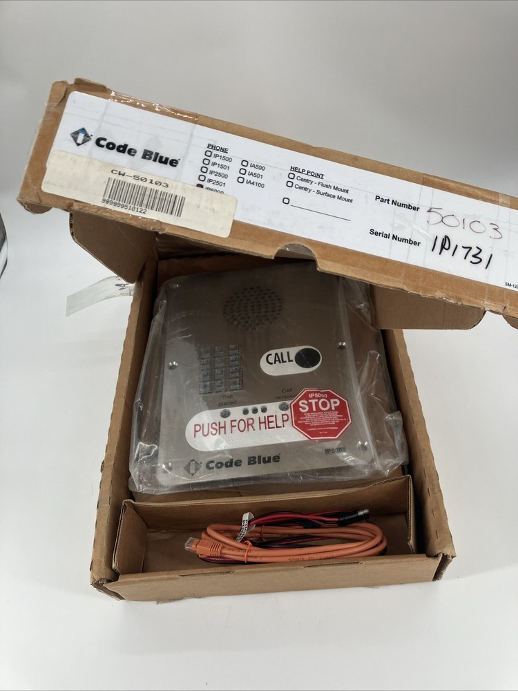 Code Blue IP5000 Code Full Duplex Phone Intercom Ships Fast New