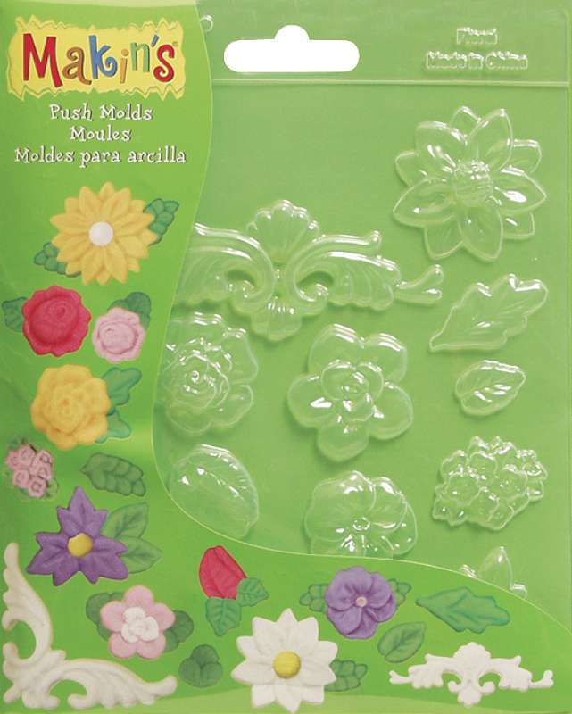Makin's Clay Push Molds Floral