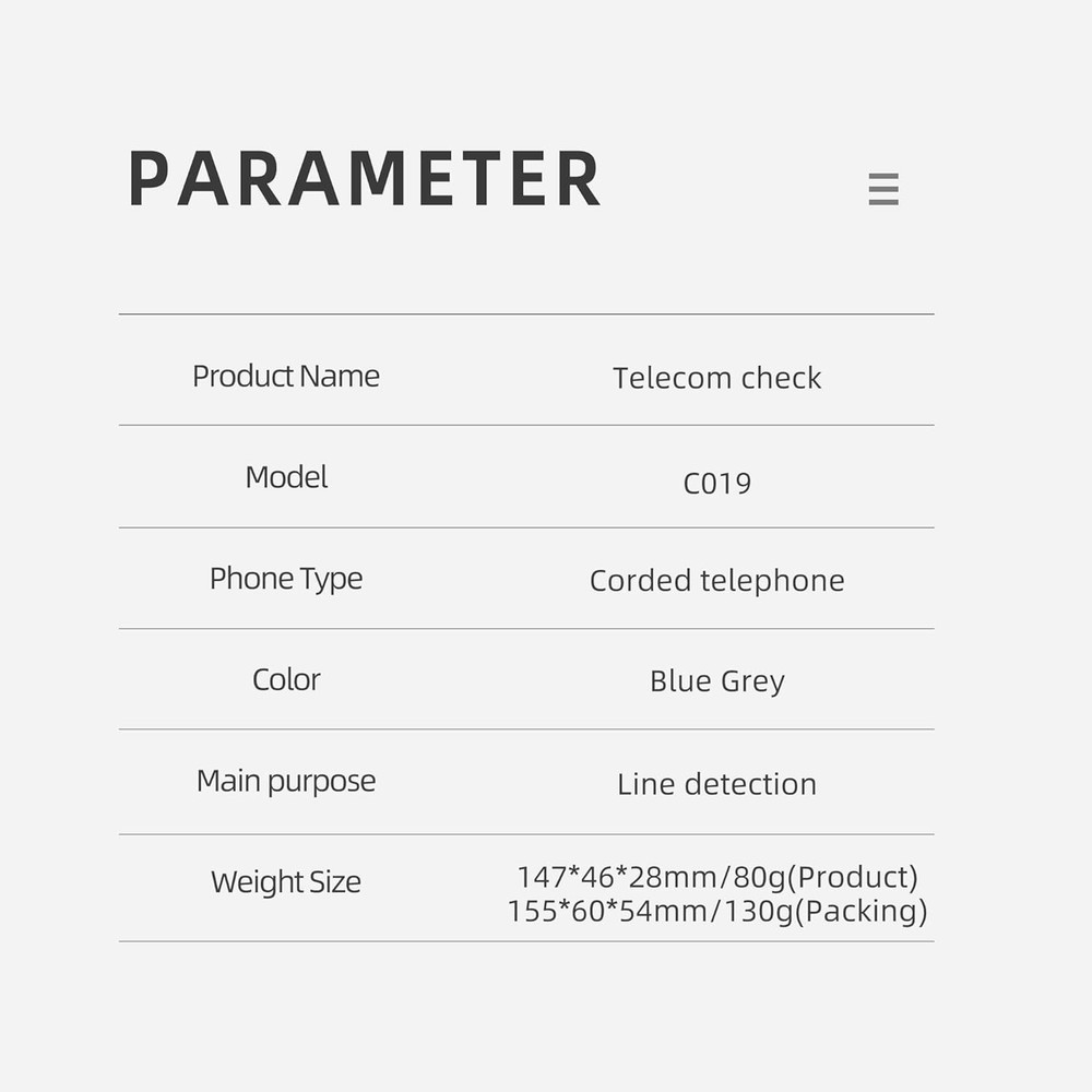 Compact Handheld Cable Tester with Caller ID – Last Number Redial Function