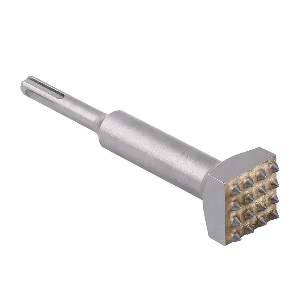 SDS PLUS Carbide Tipped 16Teeth Bush Hammer Chisel Bit Tool For Concrete Stone