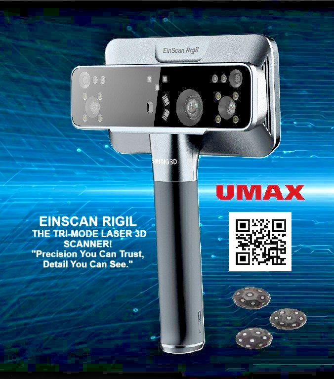 Shining 3D EinScan Rigil Wireless 3D Scanner – Tri-Mode Laser & Infrared
