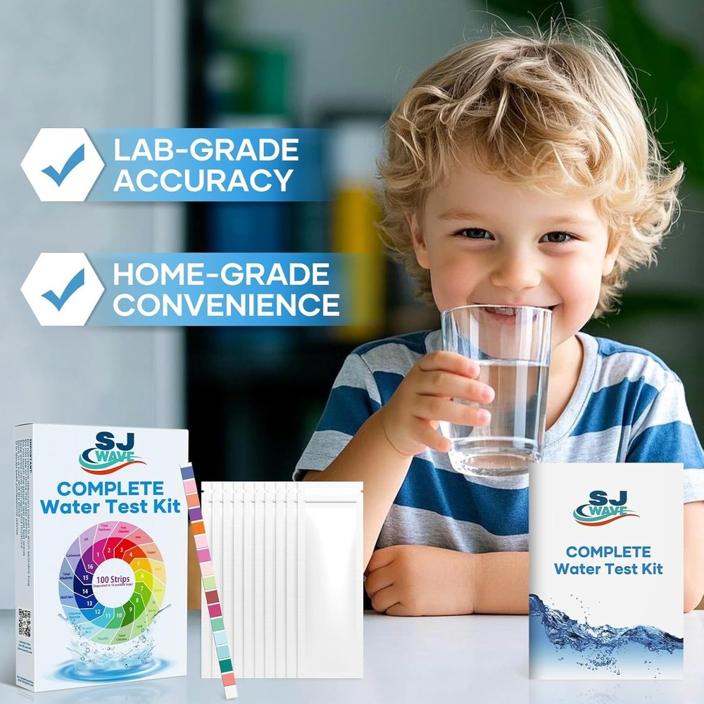 16 in 1 Drinking Water Testing Kits - 100 Strips 10 Strips Per Pouch Water Te...