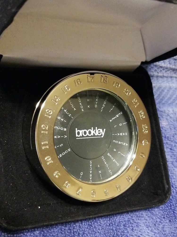 BROOKLEY Multi-City Time Reader Silver With Black Case