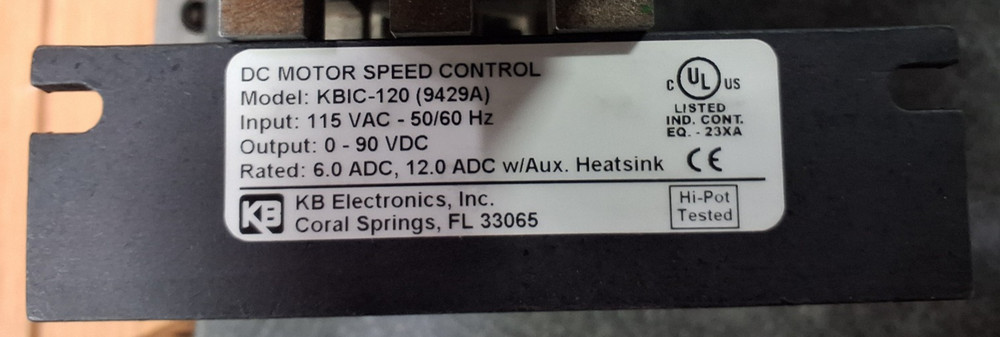 KB Electronics KBIC-120 9429A DC Motor Speed Control