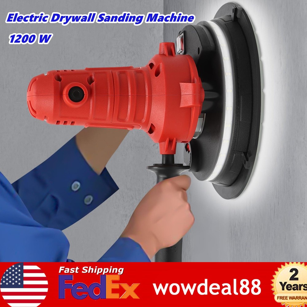 Electric Drywall Sander 1200W Variable Speed Sanding Machine w/ Led light strip