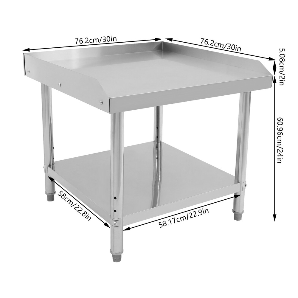 Stainless Steel Kitchen Restaurant Adjustable Work Prep Table