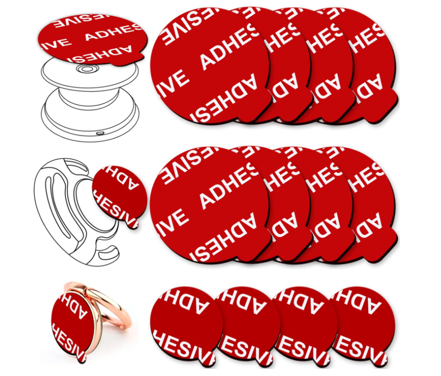 8 Pack Replacement Adhesive Pads for Pop Expanding phone Stand and Socket