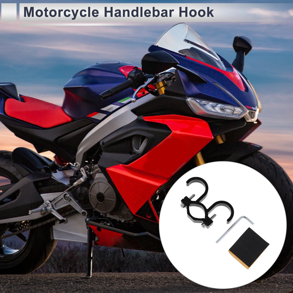 Motorcycle Hook for Rounded Key Compass 1 Set Black