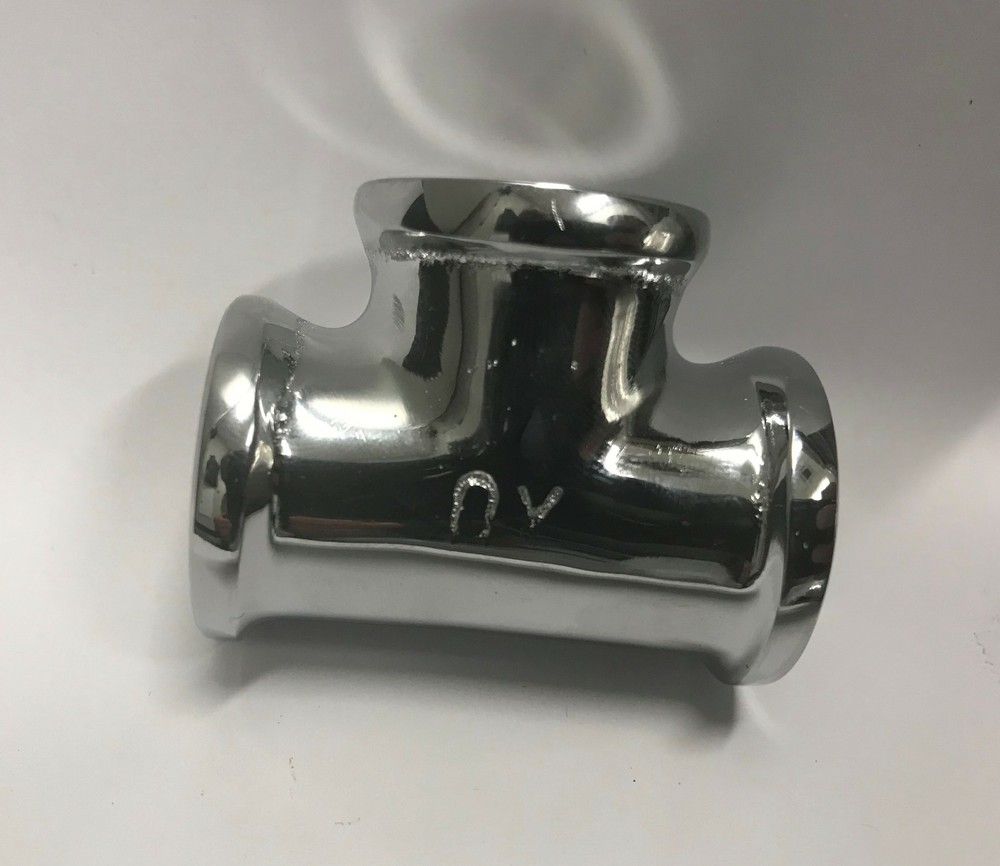 Chrome Plated Brass Tee