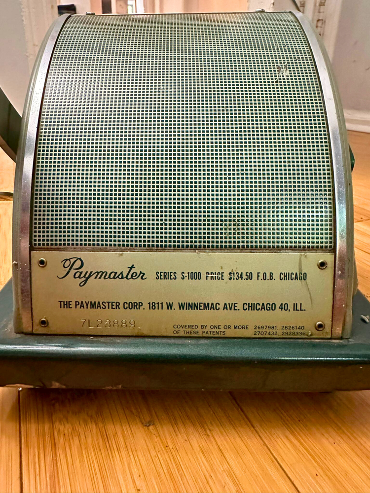 Vintage Paymaster Series S-1000 Check Writer