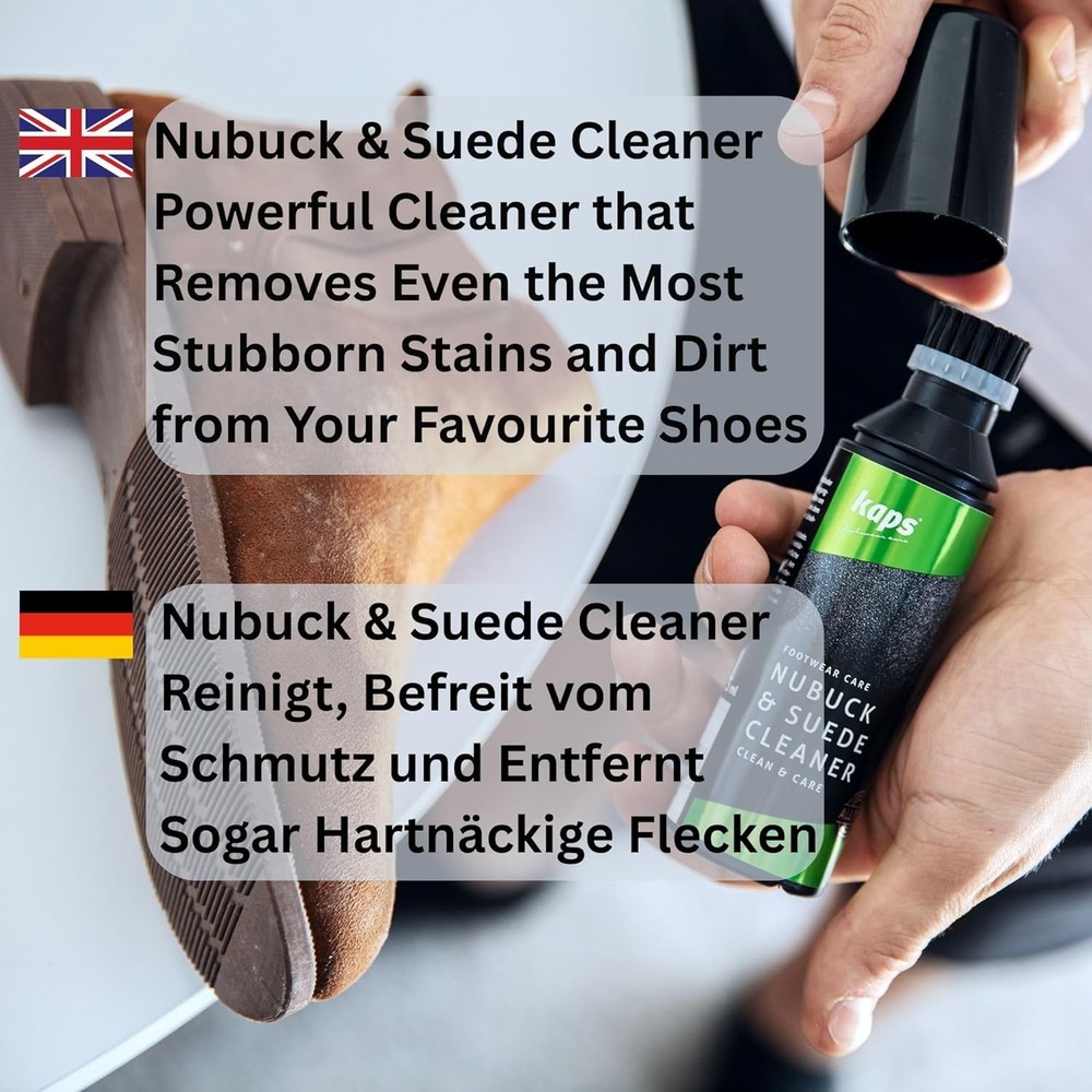 Effective Nubuck & Suede Cleaning Solution with Brush - 75ml, Neutral Shade