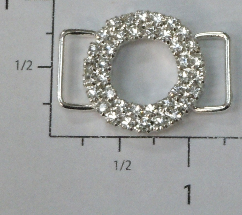 1 5/8 " Czech Crystal Circle Connector #2121
