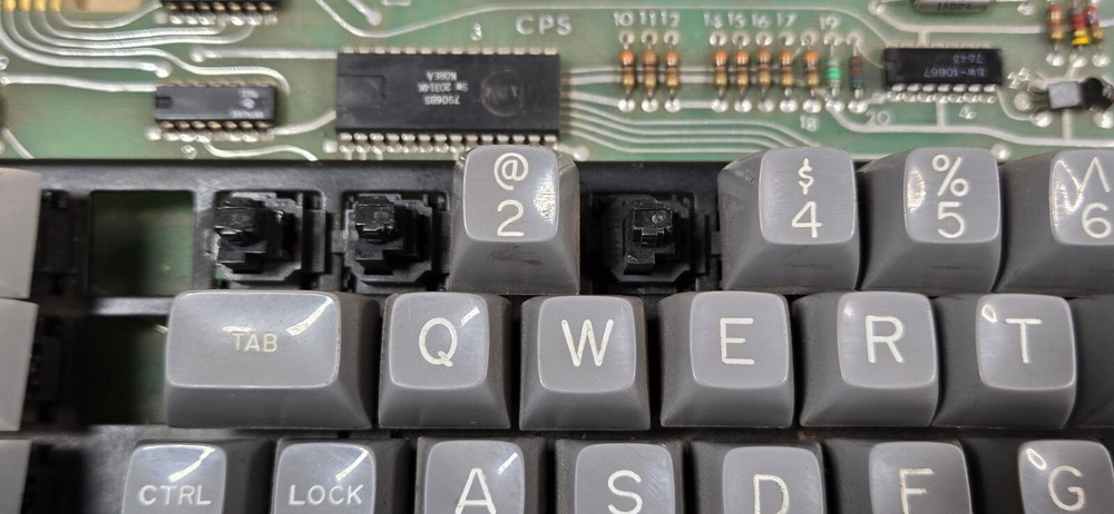 Vintage Micro Switch Keyboard 75SD12-1 / 23725-02 Missing 3 Keys - Untested