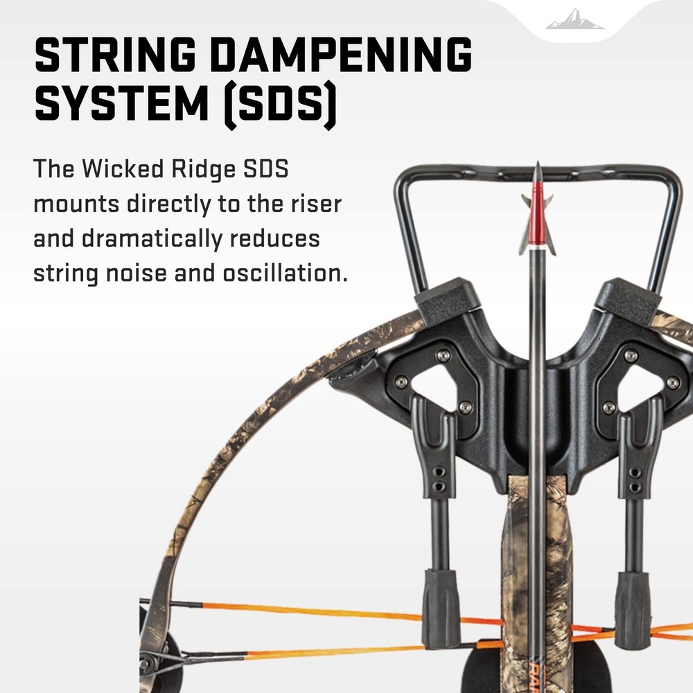 Wicked Ridge String Dampening System - Reduces Noise & One Size, Black