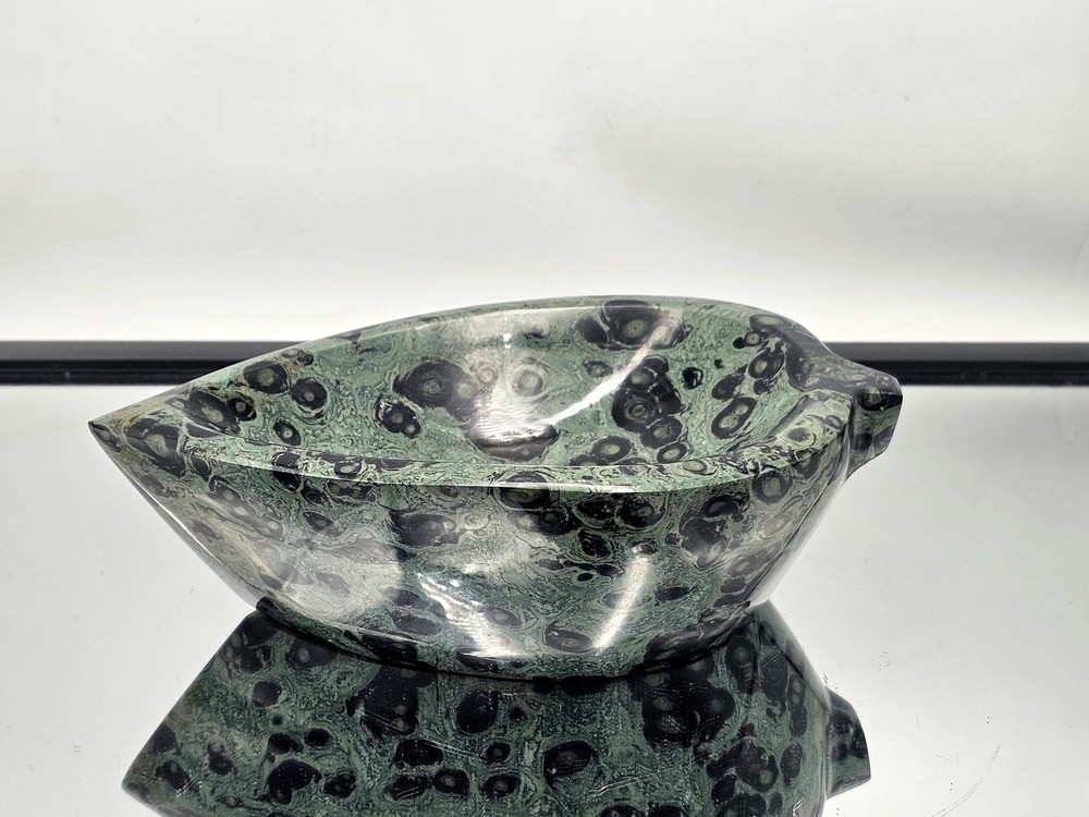 Large Kambaba Jasper Crystal Leaf Bowl (#7)