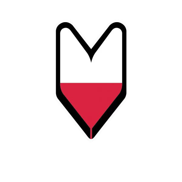 Polish Driver Badge Sticker Decal