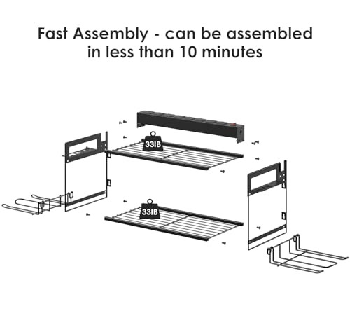 Garage Tools Storage with Charging Station. Power Tool Battery Small 2 Layer