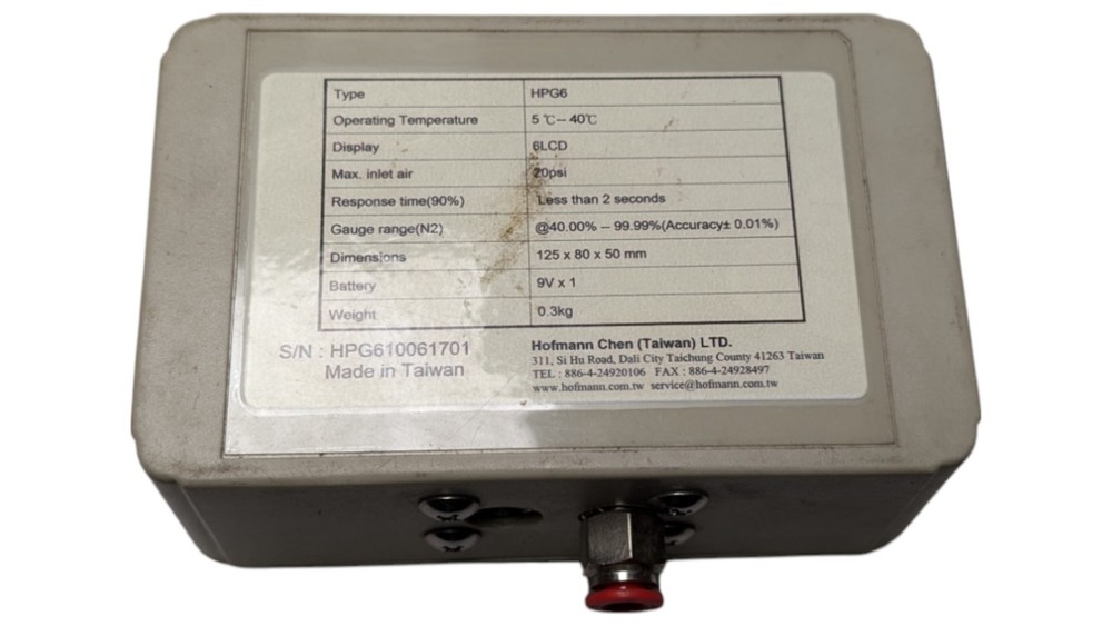 HOFMANN CHEN GAS ANALYZER TYPE HPG6