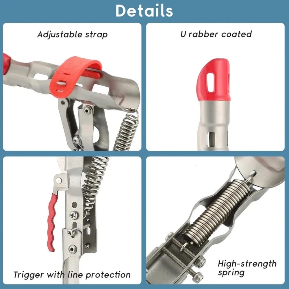 Automatic Fishing Rod Double Spring Setter Hook Tip-Up Holder Bracket Rack Stand
