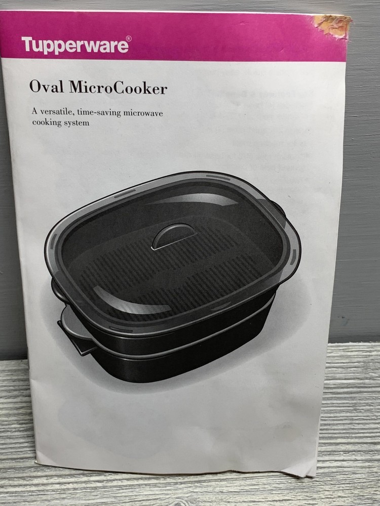 Tupperware Oval MicroCooker Microwave Steamer Set w/ Lid, Inserts, Manual
