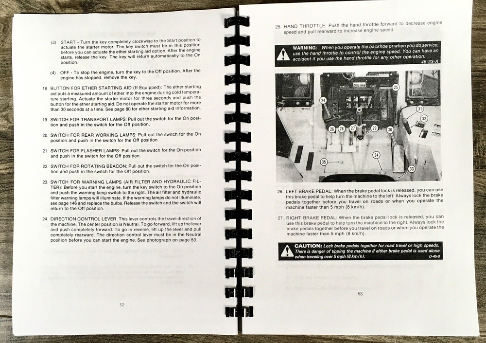 Case 480D 480LL CK Tractor Loader Backhoe Operators Manual Owners Book