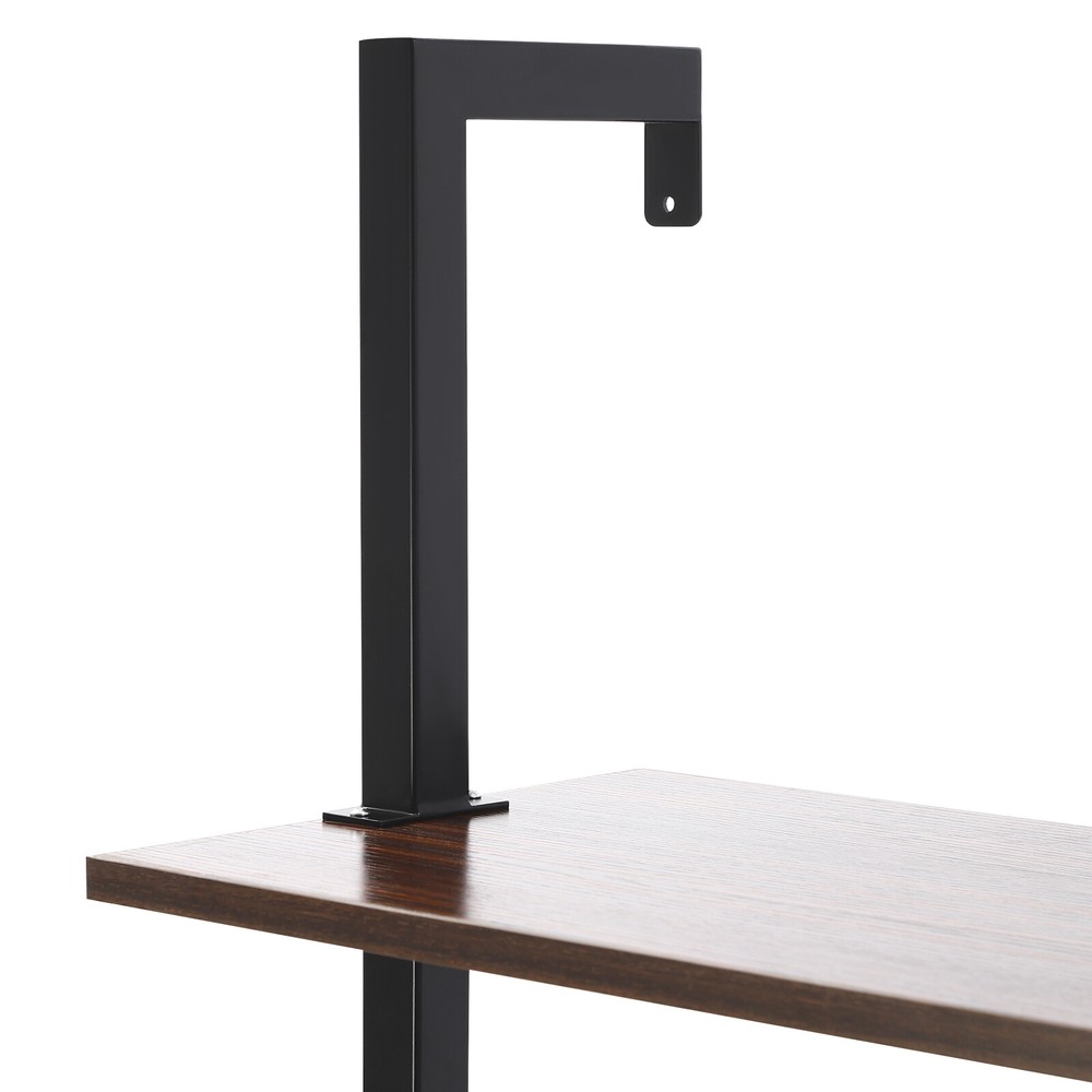 Wall Mount Writing Table Space-saving Desk With Storage Bookshelf Floating Shelf