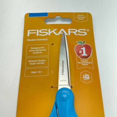 2-Pack Fiskars Pointed Student Scissors - Blue Handle