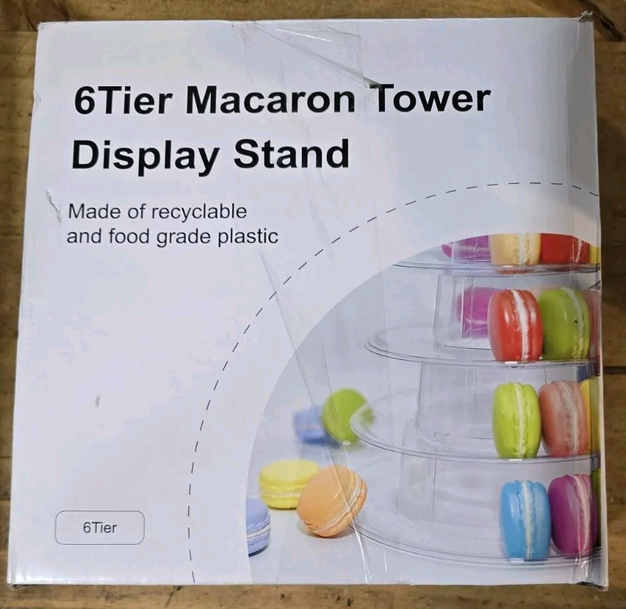 Macaron Cupcake Stand 6 Tier Large Macaron Dessert Tower Display Round Cupcake