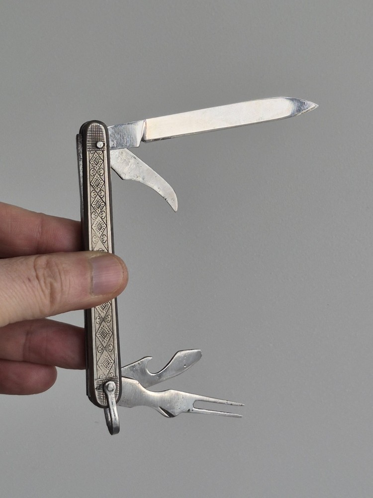 Soviet Cold War Titanium Folding Utility Knife - URSS