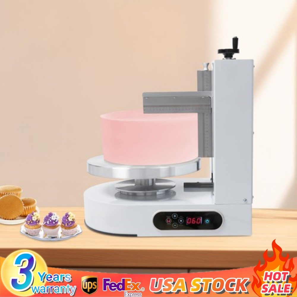200W Decorating Machine 4-12in Auto Cake Icing Smoother Coating Scraping Machine