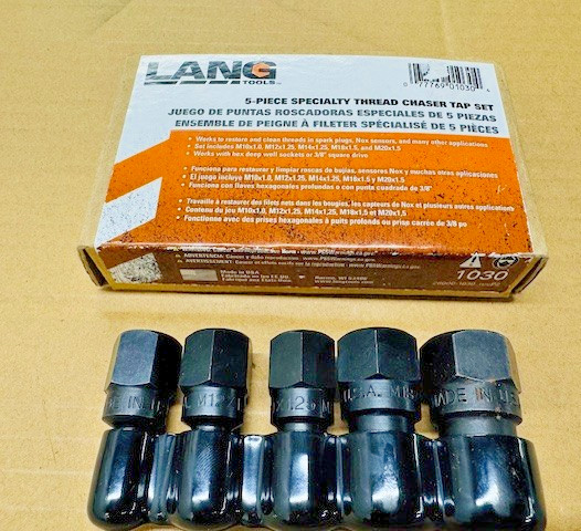 Lang 1030 5 Piece Spark Plug Thread Chaser Tap Set