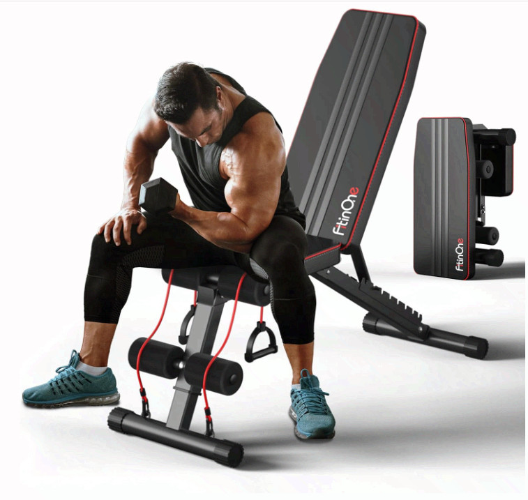 Adjustable Folding Weight Bench for Home Gym, 660 lbs Capacity Multi-Functional