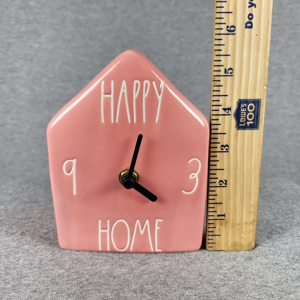 Rae Dunn “House Shaped” Happy Home Ceramic Clock