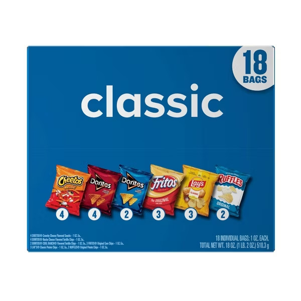 Frito-Lay Variety Pack Classic Mix - 18ct