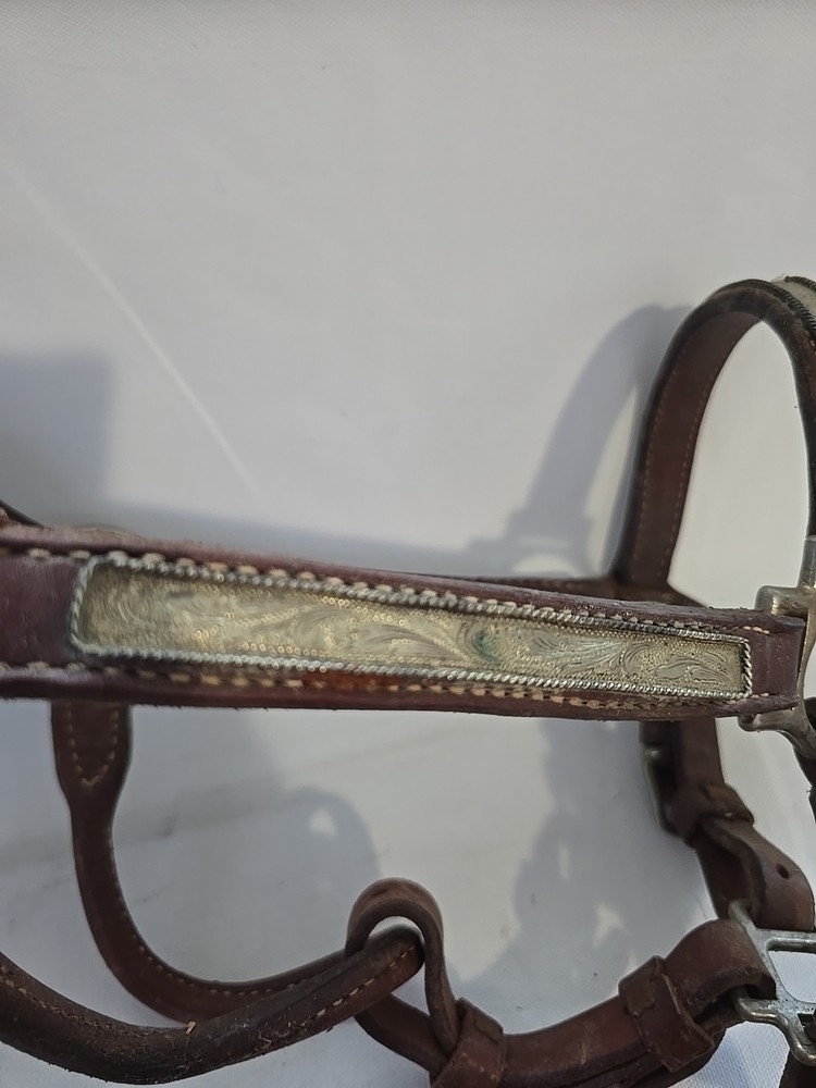 Brown Leather Horse Size Halter (D)