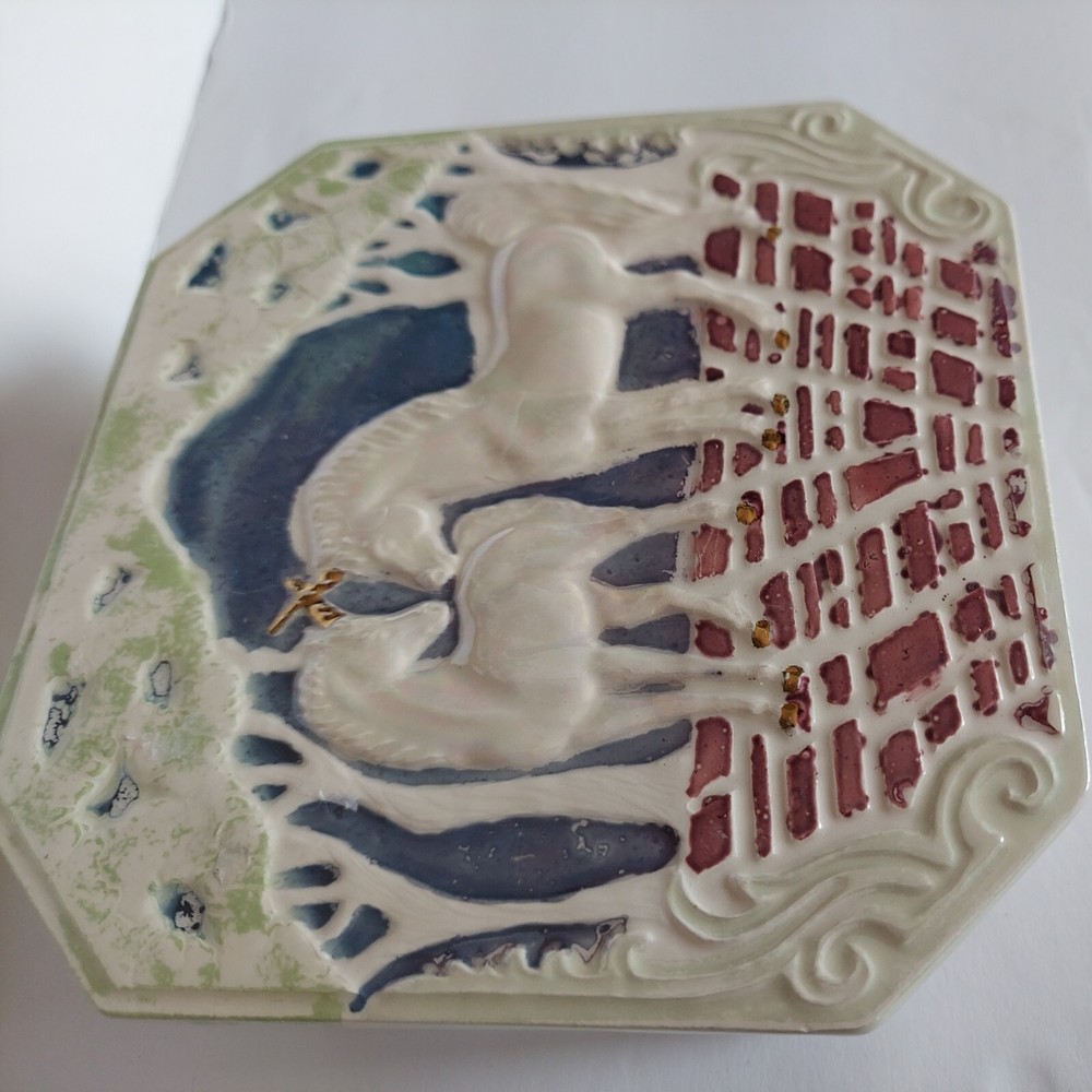 Handmade Ceramic Box Unicorns