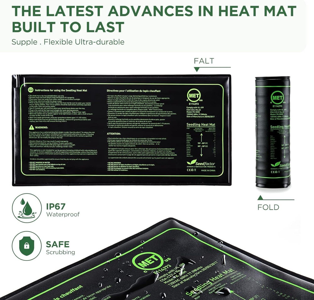 Seedfactor Plant Germination Trays Adjust Humidity Dome SeedTray SeedlingStarter