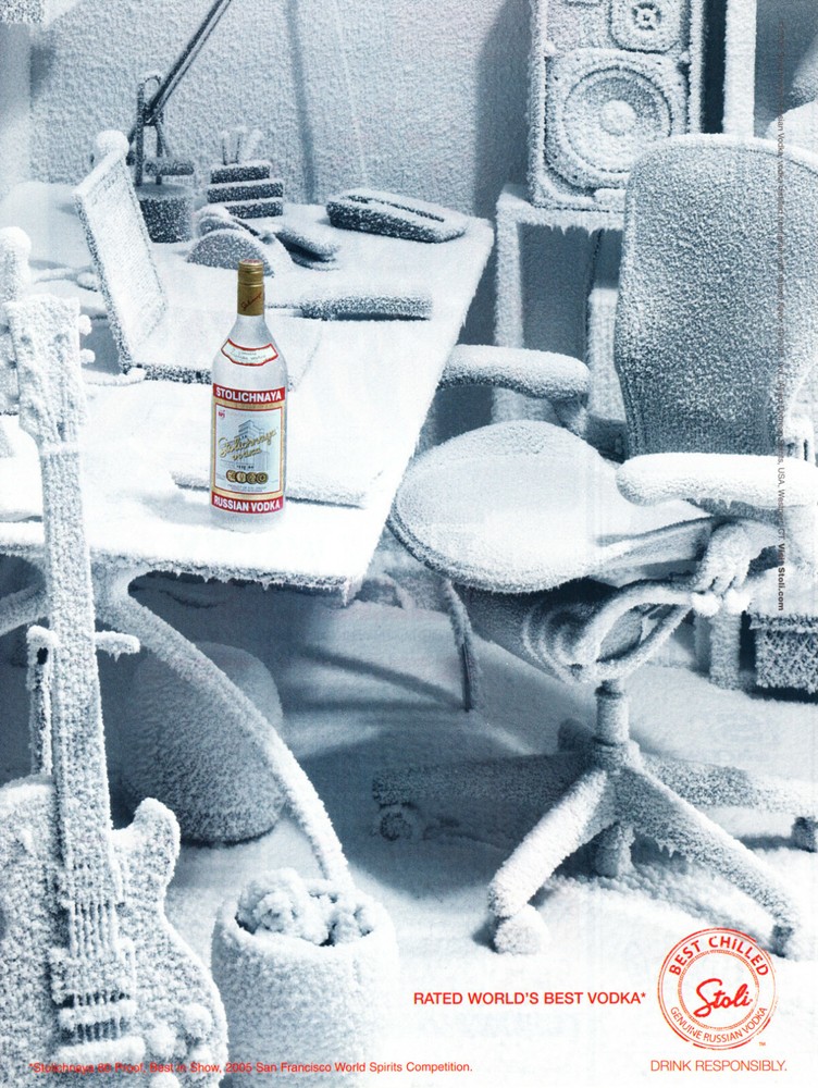 STOLICHNAYA VODKA AD #44 RARE 2005 OOP