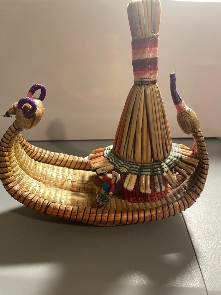 Peruvian Hand Crafted Wicker Boat