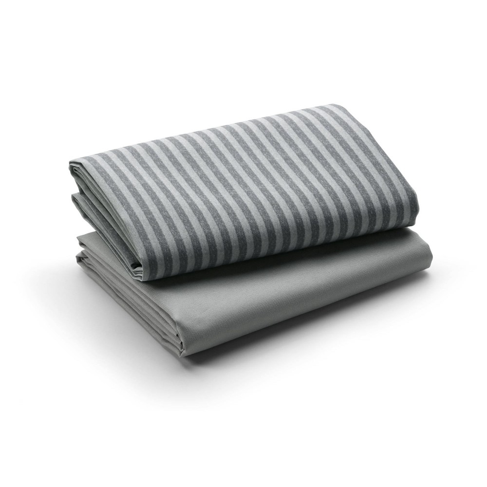 NEW! Graco Pack ‘n Play Playard Fitted Sheets 2 pack Sripes and Gray