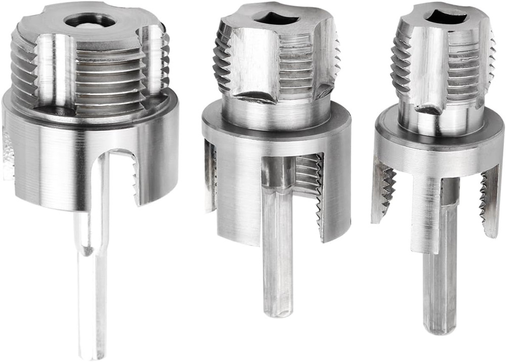 3Pcs Pipe Thread Cutting Tool, Integrated Internal & External Pipe Threading Too