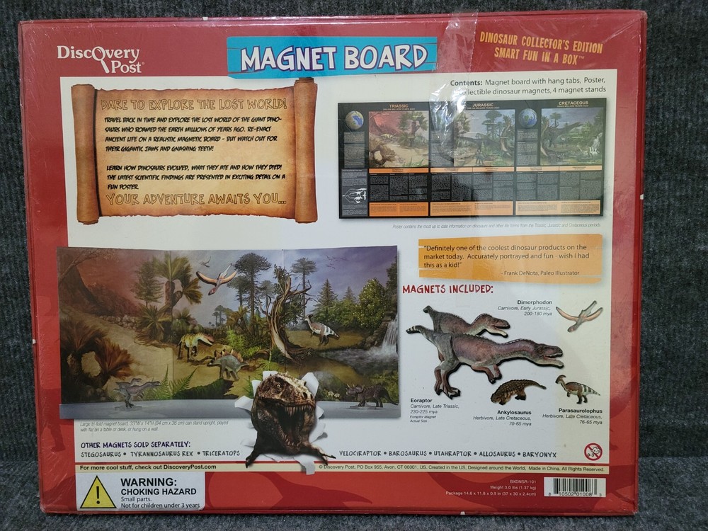 Discovery Post Magnet Board DINOSAUR COLLECTOR'S EDITION
