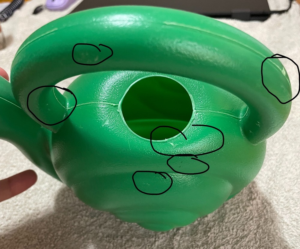 Green Plastic Snail Watering Can