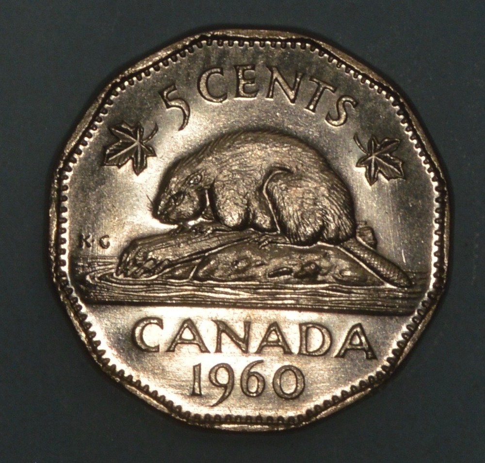 1960 Canada Five Cents - UNCIRCULATED from original roll