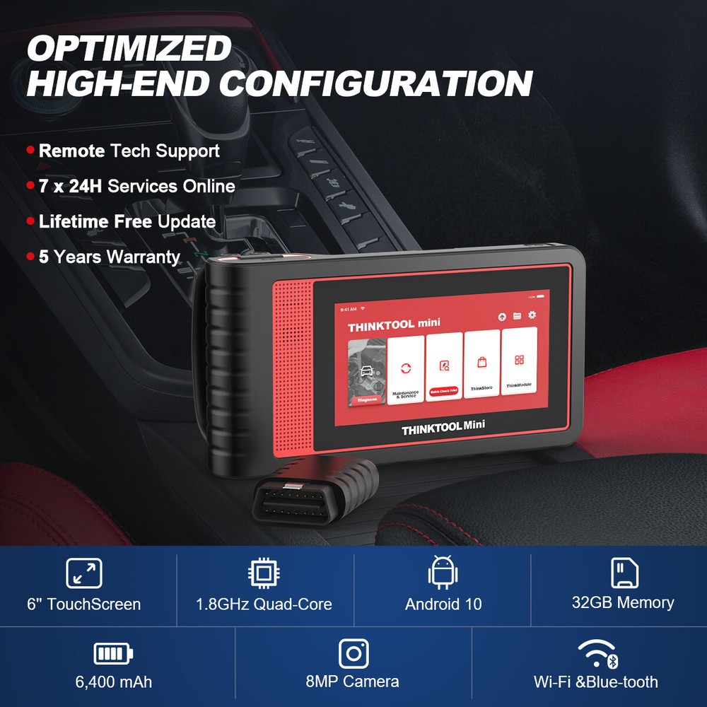 THINKTOOL Mini OBD2 Scanner Full System IMMO Car Diagnostic Tool Code Reader