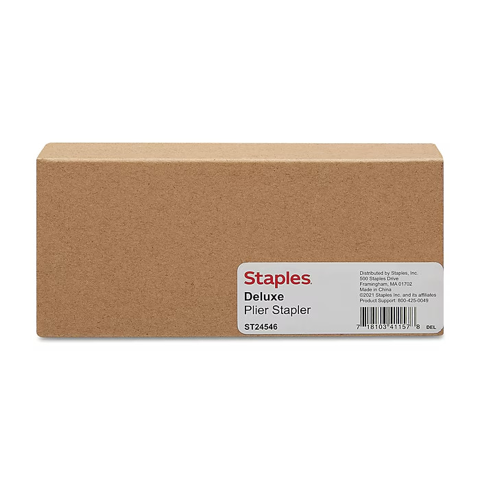 Staples Deluxe Plier Stapler Black/Gray ST24546