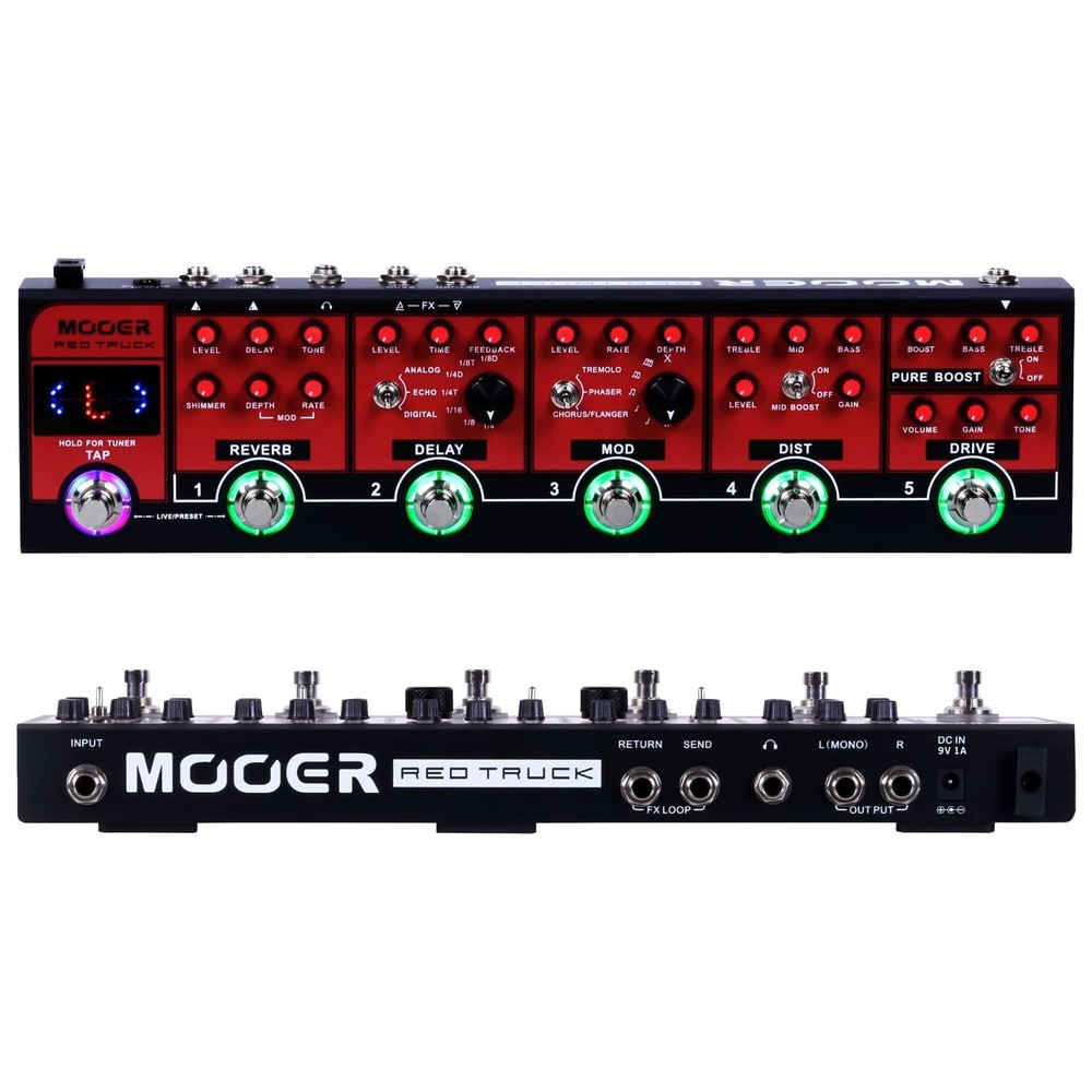 Red Truck Combined Multi Effects Multiple Stompbox, Tranditional Guitar Effec...
