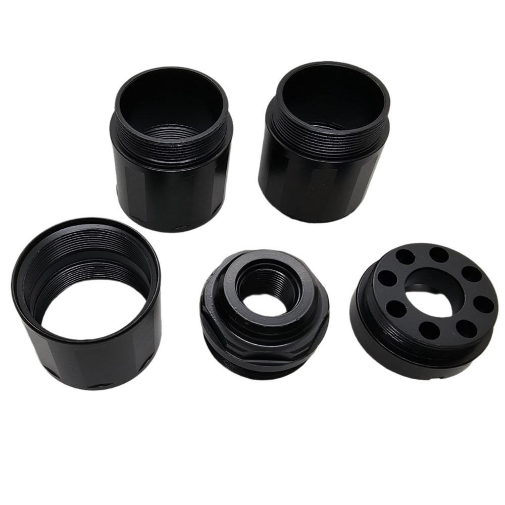 Linear CNC Threaded 1/2x28 Muzzle Brake, Compensator – Steel, Black – 3.8" Long